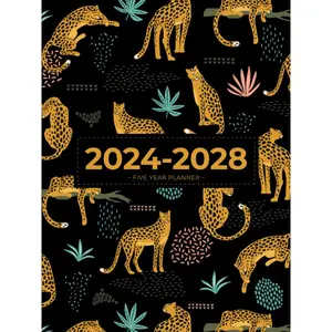 5 Year Monthly Planner 2024-2028 | Large | Leopards In The Wild: Calendar Book (US Federal Holidays, Moon Phases, Vision Board) Five Years / 60 Months: January 2024 – December 2028 Paperback – August 25, 2023