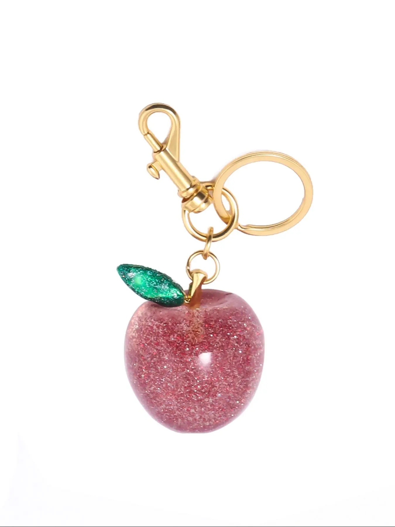Apple Bag Purse Charm Keychain Keyring Pendant, Cute Women Wallet Handbag Accessory, Gift for Apple Lovers and Teachers, Stylish and Adorable Design, Fruit Keychain