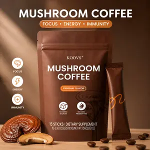 Nature’s Gate Mushroom Coffee Powder – 15 Portable Sachets, Instant Functional Coffee for Daily Energy & Focus Support outdoorfun