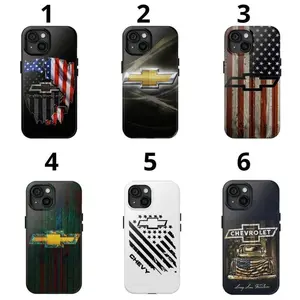 Chevrolet Collection Phone Case, Chevy Flag Tough Phone Case for iPhone 11 12 13 14 15 16 Protection Rubber P