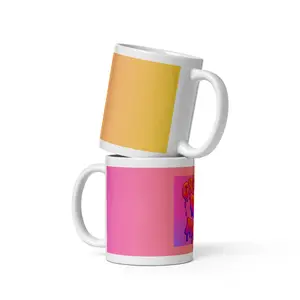 White glossy mug