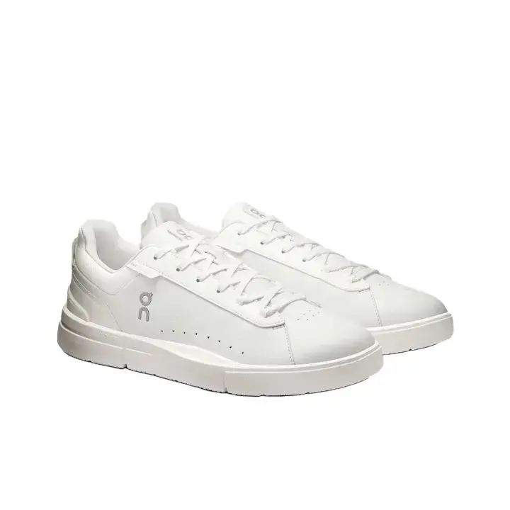 Pure White Leather Low Top Skate Sneakers Breathable Cushion Shock Absorbing Soft Support Street Style Summer Casual Trainers Non Slip Flat Sole Multiple Sizes Men Women Daily Walking Minimalist Athletic Footwear