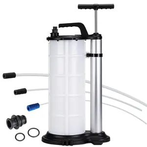 [NEW PRODUCT - FLASH SALE] Garvee Easy Oil Change Manual Extractor Pump - 9L Capacity Fluid Transfer Tool with 3.2FT Main Hose & 3 Replacement Tubes (3.8mm/6.1mm/9.8mm) for Cars & Lawn Mowers, Auto Fuel Supply Accessory