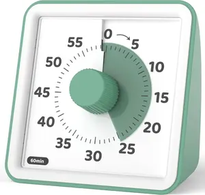 Visual Timer for , 60-Minute Countdown Timers for Classroom Office Kitchen with Silent Operation,  Timer for Teaching ( Included)