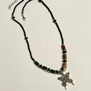 Bohemian Beads and Butterfly Pendant Necklace Brand New Boho Womens Mens Fashion