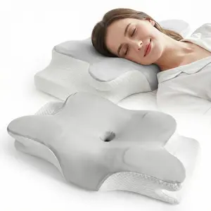 Ergonomic Cervical Memory Foam Pillow for Neck Support, Odorless Orthopedic Bed Pillow for Side, Back & Stomach Sleepers, Cozy Slow Rebound Sleeping Pillow