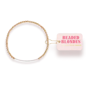 Bar Bracelet in Gold with Silver