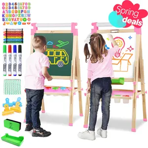 Joyooss Kids Easel Wooden Double-Sided with Paper Roll Joyooss 126 PINK