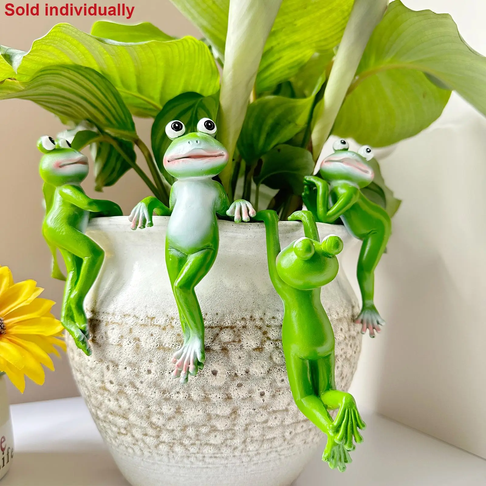 Cute Cartoon Frog Design Garden Decor, Resin Garden Statue, Garden Decoration Supplies for Home