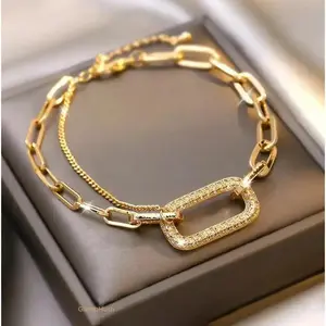Women's Elegant Rhinestone Decorated Bracelet, Exquisite Trendy Fashion Bangle Jewelry, Luxury Sparkling Accessory, Ideal Gift for Women & Girls Daily Party Wear