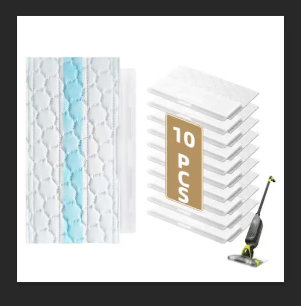 10Pcs Mop Pads Compatible with Shark Vacmop VM252 VM250 VM200 VMP30 – Disposable Replacement Pads for Hard Floor Cleaning