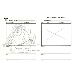 Chip n Dale Rescue Rangers Original Production Animation Storyboard Walt Disney FIRST EPISODE 1988 A41