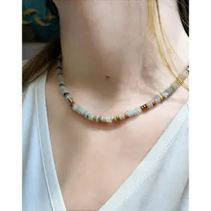 Colorful Natural Stone Beaded Necklace Clavicle Chain Accessories For Women Gifts For her