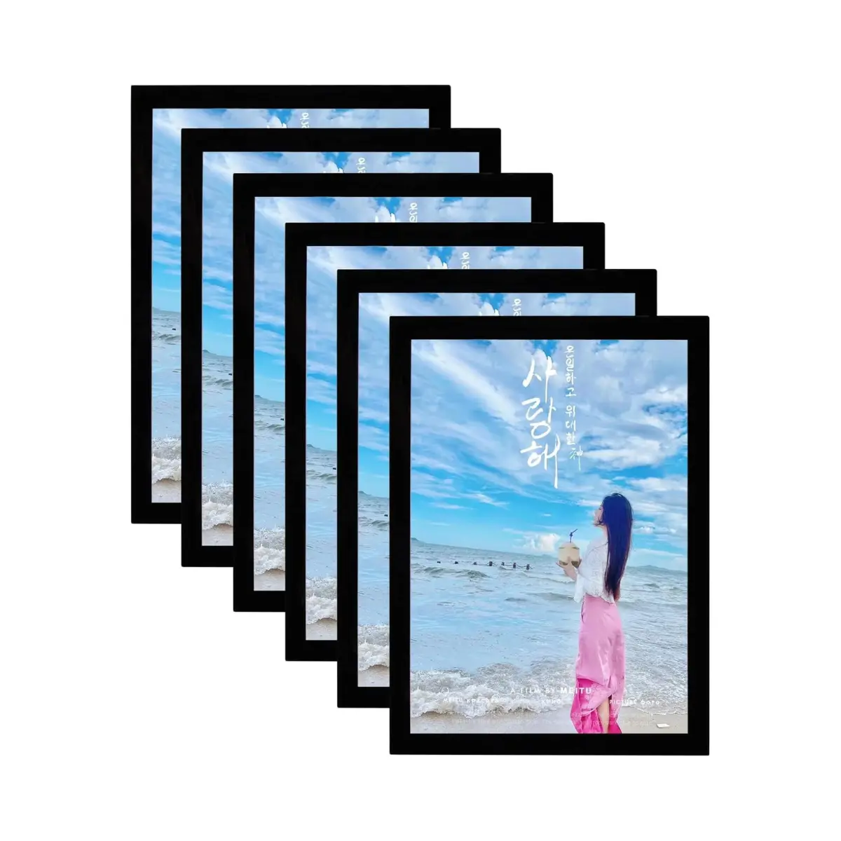 6 Pack Magnetic Sign Holder 8.5x11 Document Display Frame Magnet Frame for Metal Surfaces