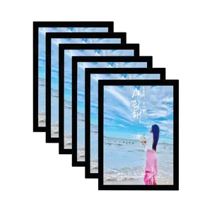 6 Pack Magnetic Sign Holder 8.5x11 Document Display Frame Magnet Frame for Metal Surfaces
