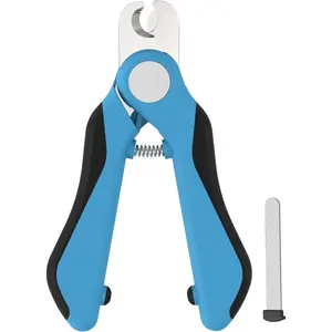 Heavy Duty Dog Nail Clippers and Trimmers, Professional Pet Nail Clippers with Nail File for Dogs Cats Small Animal, Claw Clippers with Safety Guard to Prevent Over-Cutting, Blue