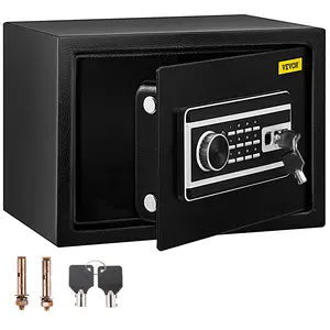 【fathersdaygift】VEVOR Safe Box, 0.8 Cubic Feet Money Safe with Fingerprint Lock and Digital Keypad Lock, Fire & Water Resistant Home Safe with 2 Keys for Document ,Cash, Jewelry