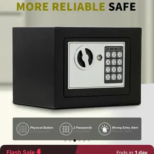 Bonsaii Safe Box with Money Bag 1.28 Cubic Feet Security Safe Box for Home Large Document Safe with Digital Keypad Lock Removable Shelf for Money Medicine Valuables 12.99 x 14.17 x 12.99 Inches