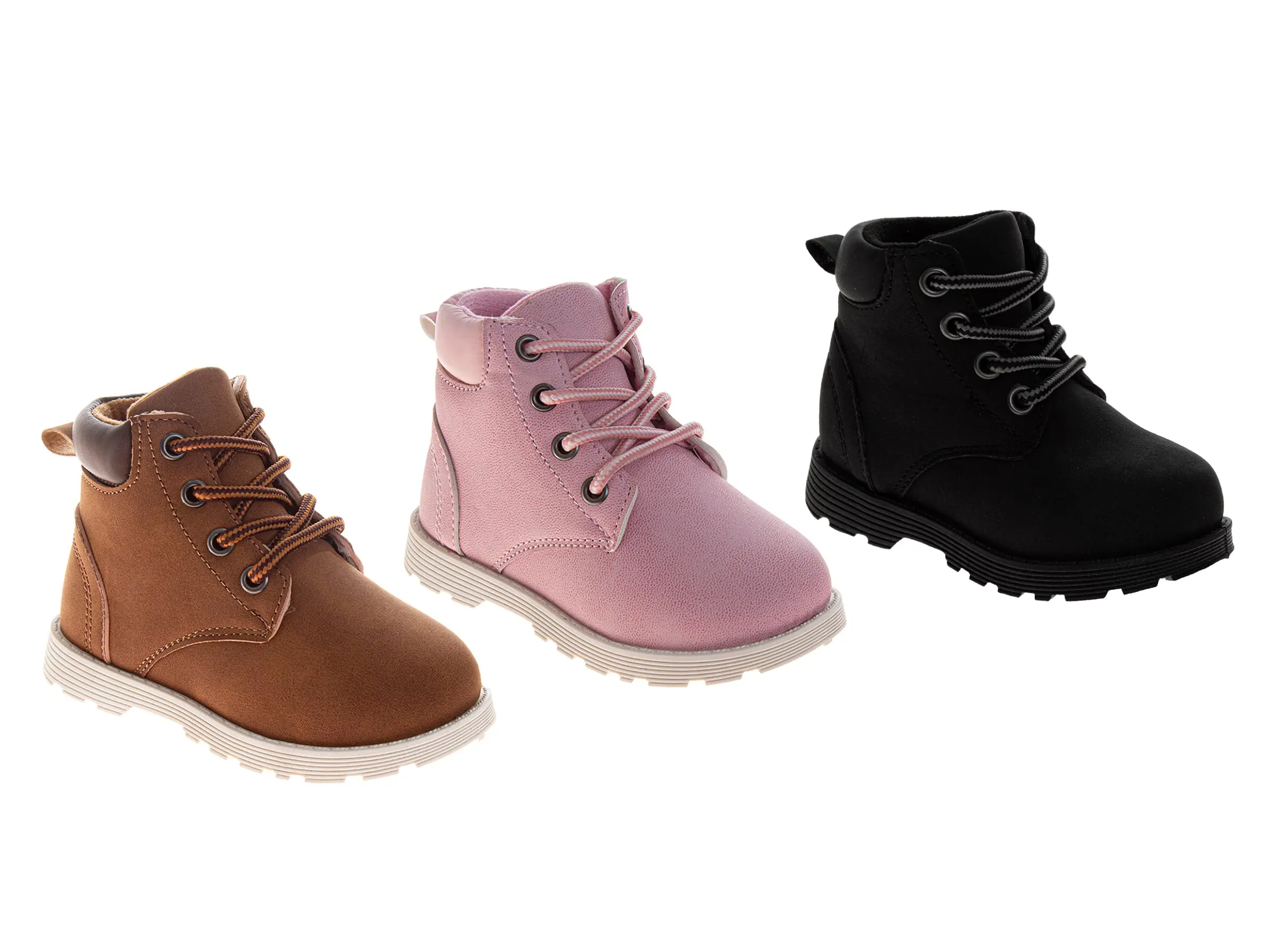 Lace-Up Combat Boots for Boys & Girls â€“ Lightweight Fashion Ankle Boots (Toddler)