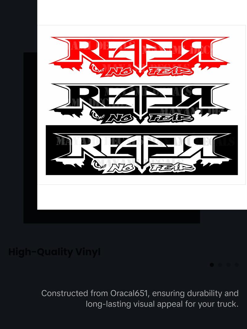 Chevy Silverado Reaper Bedside Decal (2 pcs), Reaper Decal, Chevy Stickers, fits 2019- 2024 CHEVY SILVERADO 1500 , Multiples Color Available, Truck Decal