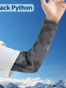 1 Pair Ice Silk Sunscreen Arm Sleeves, Quick-Dry UV Protection, Ideal for Driving, Cycling, Fishing, Unisex, Comfortable and Cool