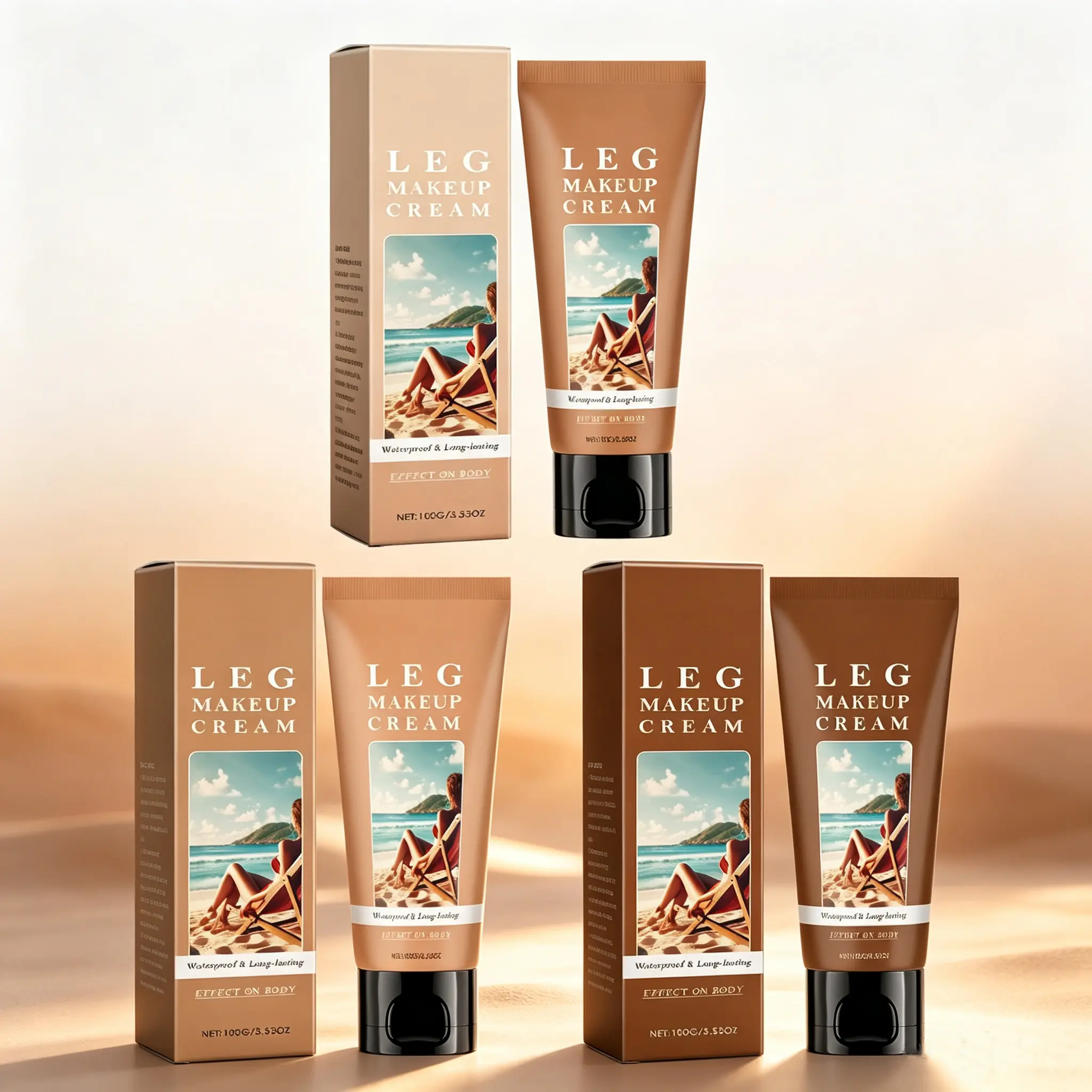 Bronze-Toned Body Makeup Foundation - Daily Flawless Coverage for Evening Skin Tone and Concealing Skin Discoloration
