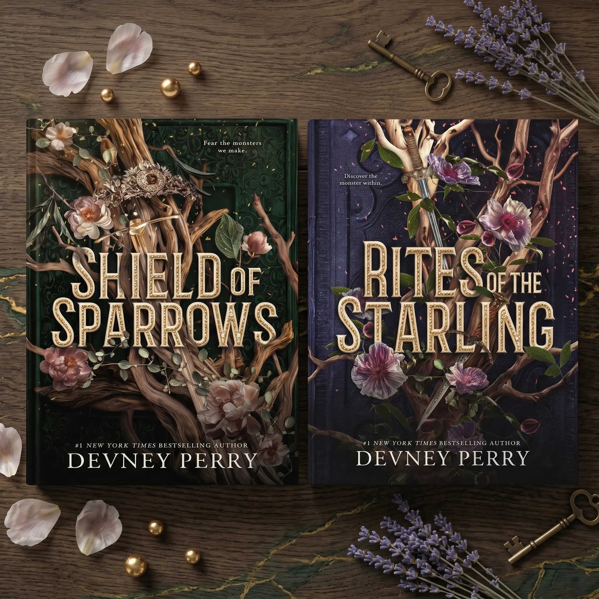 (Combo 2) Rites of the Starling & Shield of Sparrows: Devney Perry Romantasy Bundle - #1 New York Times Bestselling Author Collection