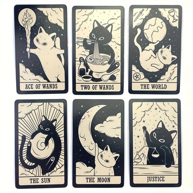 Kitten Tarot Cards, Divination Table Games, Family Party Entertainment Game Cards, gaming gift