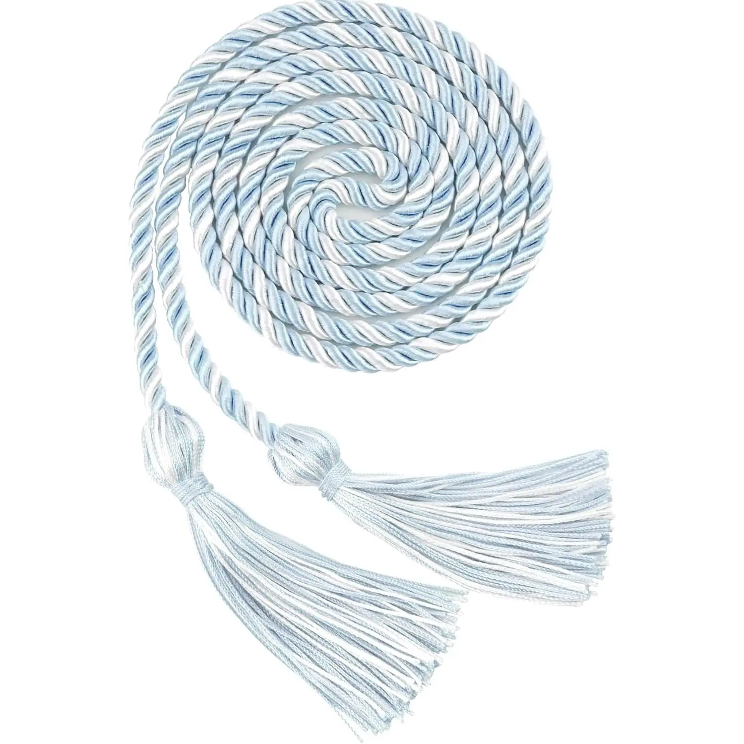 2026 Light Blue and White Graduation Honor Cords with Tassel for Students Graduation Decorations
