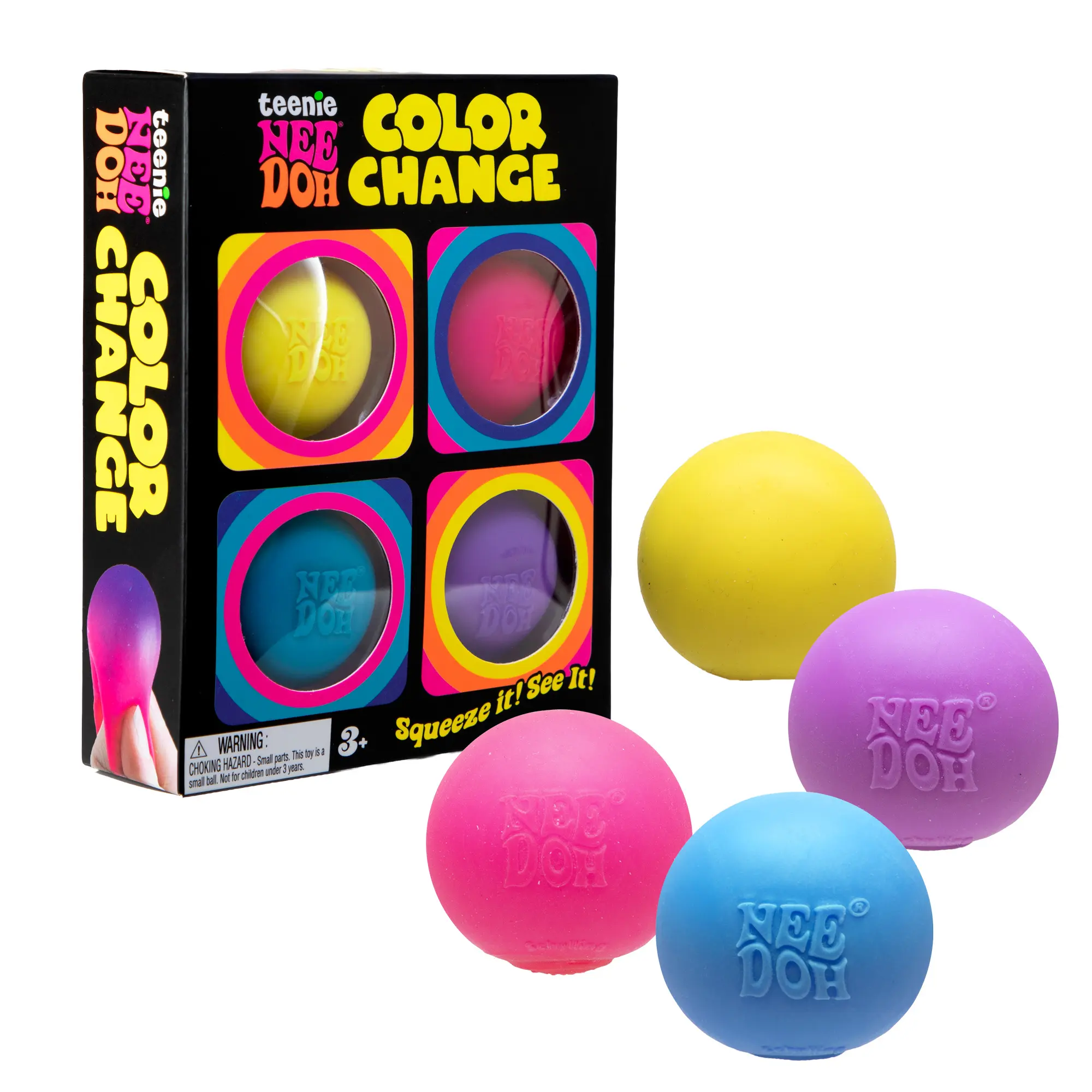 NeeDoh Teenie Color Change - Multipack - Activated Color Transformation for Home Decor Parties and Fun Toys