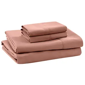 Modern Threads Solid 4-Piece sheet set Rose Cal King Durable Bedding Accessories