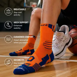 3 piece of Lillard 6.0 - Men's Anti Odor & Antibacterial Basketball Socks tube socks basketball breathable comfortable sport sock grip outdoor short,Grip Design for Casual Sports,