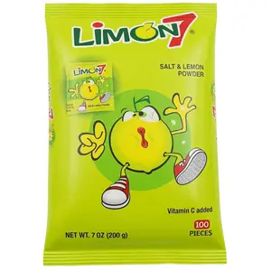 Limon 7 Salt & Lemon Powder | 100 Pieces | Mexican Candy, Tangy Sour Snack