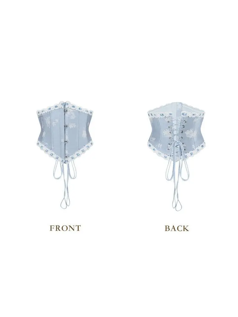 Ice Jade Flower Corset (underbust)
