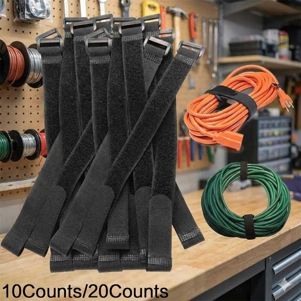 Reusable Magic Cable Ties Set - Super Strong Adjustable Nylon Straps, Anti-Slip No Break Wire Organizer for Home Office Car Repair Shop, Tangle-Free Cord Management Tool