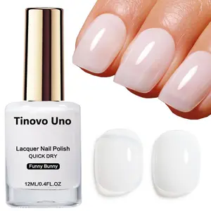 Funny Bunny Clear Nail Polish, Quick Drying Alcohol-Free Formula, Healthy Shine, Easy To Apply Nail Art Product for Women & Girls, White French Tip, French Manicure