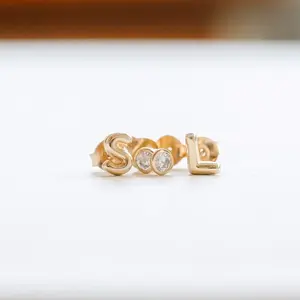 Bezel Crystal Stud Earrings