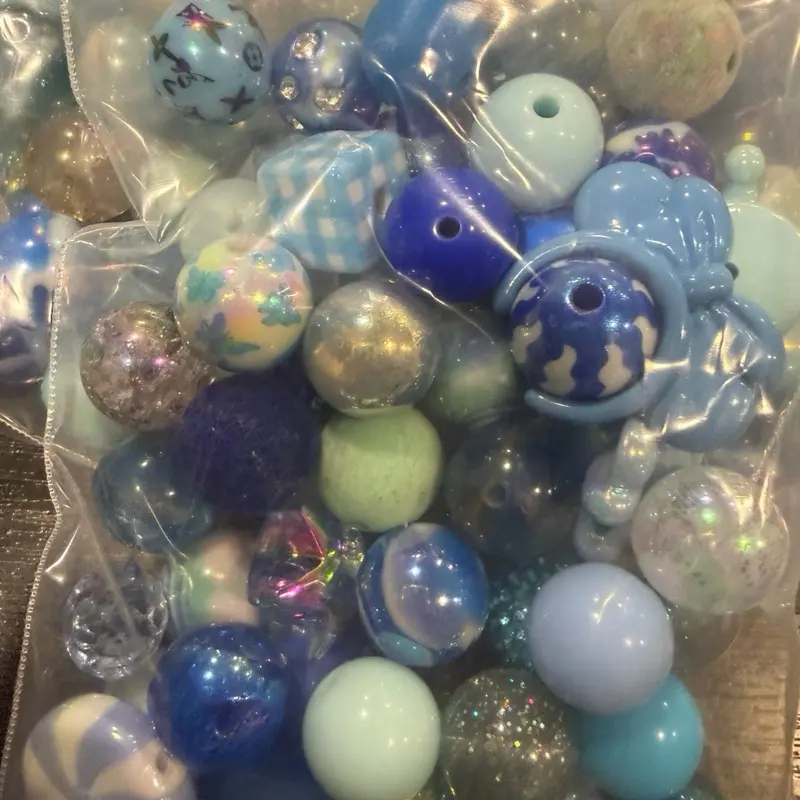 Blue Beads Mixed