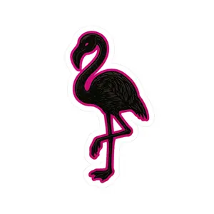 Black pink Flamingo Vinyl Decal - Inspirational Sticker for Home Decor, Laptop, Gift, Affirmation, Self-Care