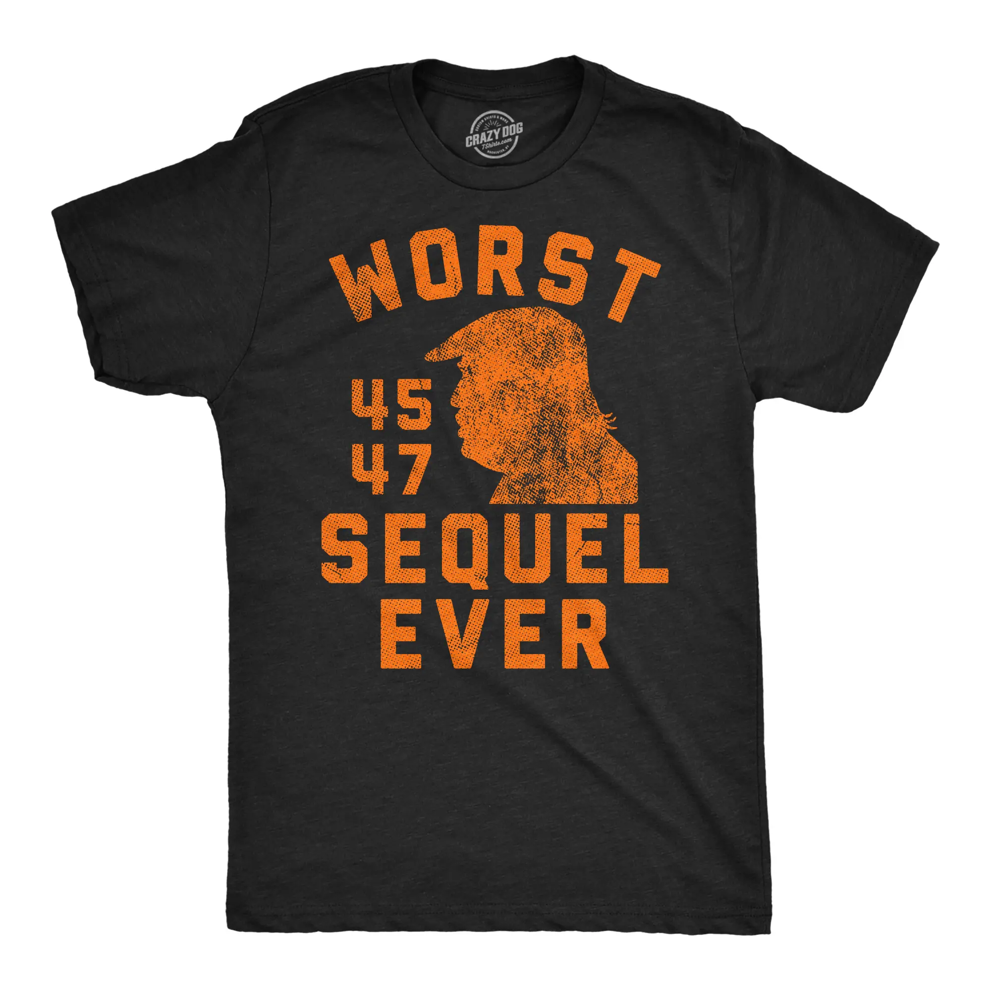 Mens Funny T Shirts Worst Sequel Ever Sarcastic Anti Trump Graphic Novelty Tee for Men Mens Funny T Shirts Cool Vintage Fashion T-Shirt Gift Classic Menswear Sarcastic Apparel for Men Funny Political Short Black -