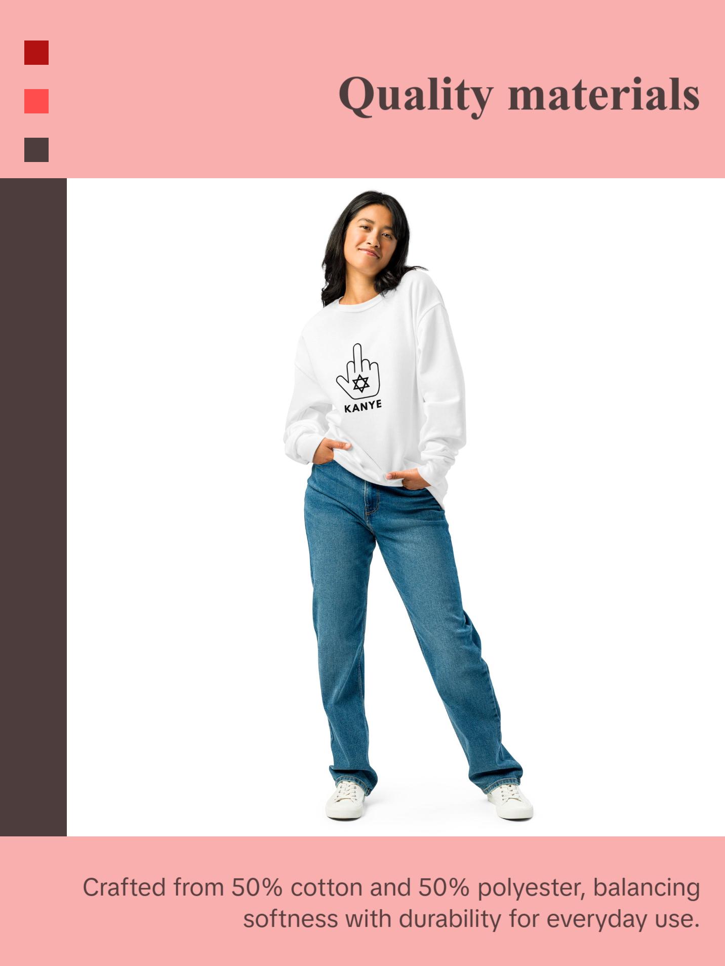 F*CK KANYE Unisex Premium Sweatshirt (white)