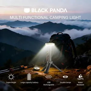 Black Panda-UFO Camping Light-White-High Lumen UFO Work Light for Night Repair and Jobs_