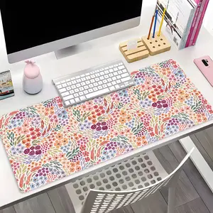 Colorful Boho Floral Design Extra Large Gaming Mouse Pad, Desk Accessories, Aesthetic Desktop Decoration Protection Pad, Rubber Pad Non-slip Lock Edge Work Pad, Multi-size Mousepad Suitable For Computer Games, Work, Good Gift, Office Desk Accessories