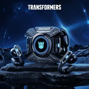 Transformers TF-T93 New 2026 Open-Ear Bluetooth 6.0 Earbuds 12mm Bass Secure Fit for Sports Lightweight Fast All-Day Comfort Charging Stable Connection Compatible with iPhone Android PC Laptops Tech-Themed Gifts Game Mode Low-Latency Audio,Selling Fast fa