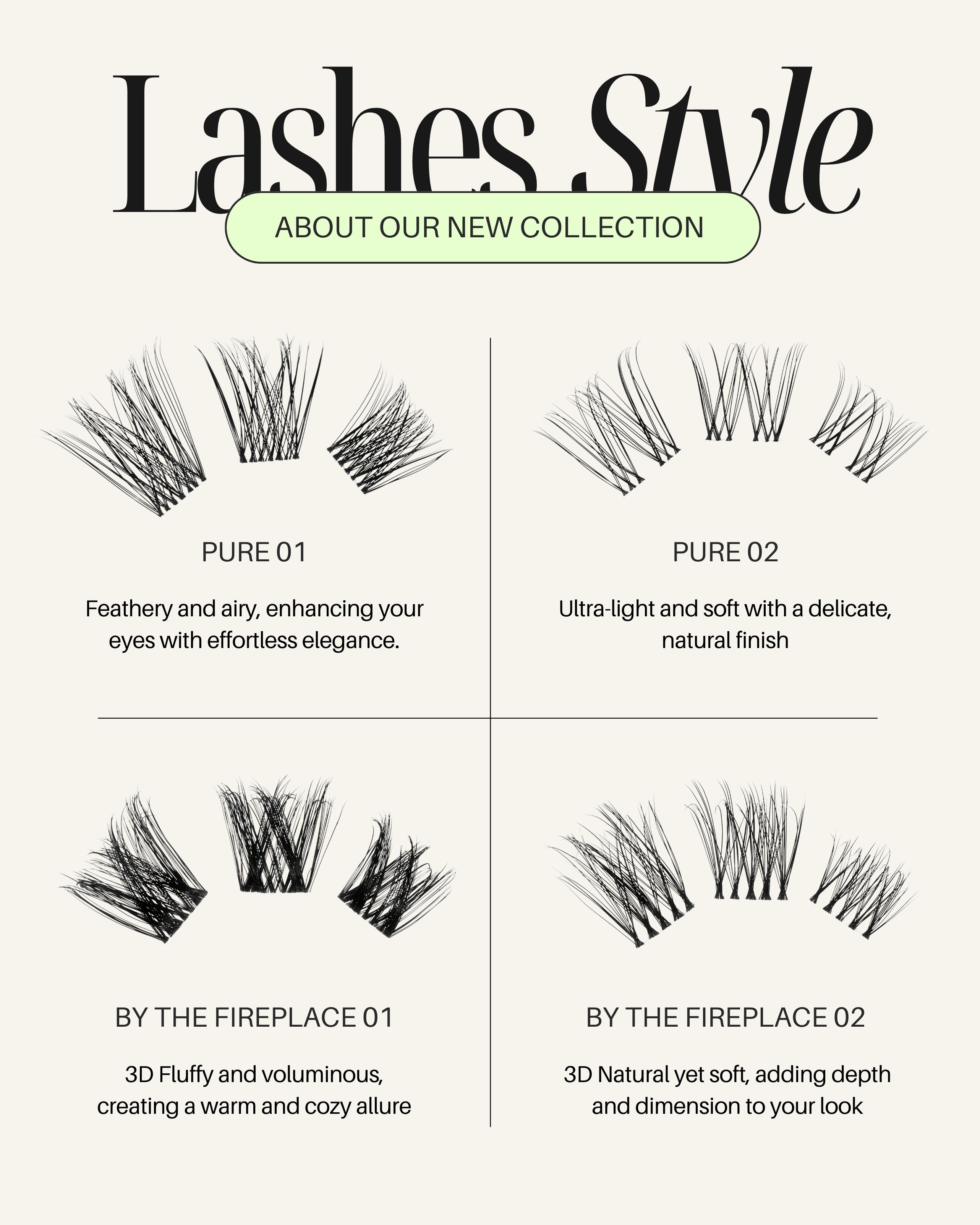 Feinner DIY Lash Cluster Kit Invisible Soft Band Long Lasting Waterproof Bond Seal Remover Natural Eyelashes for Salon Quality at Home Must-Have Cluster Pure Clean Look