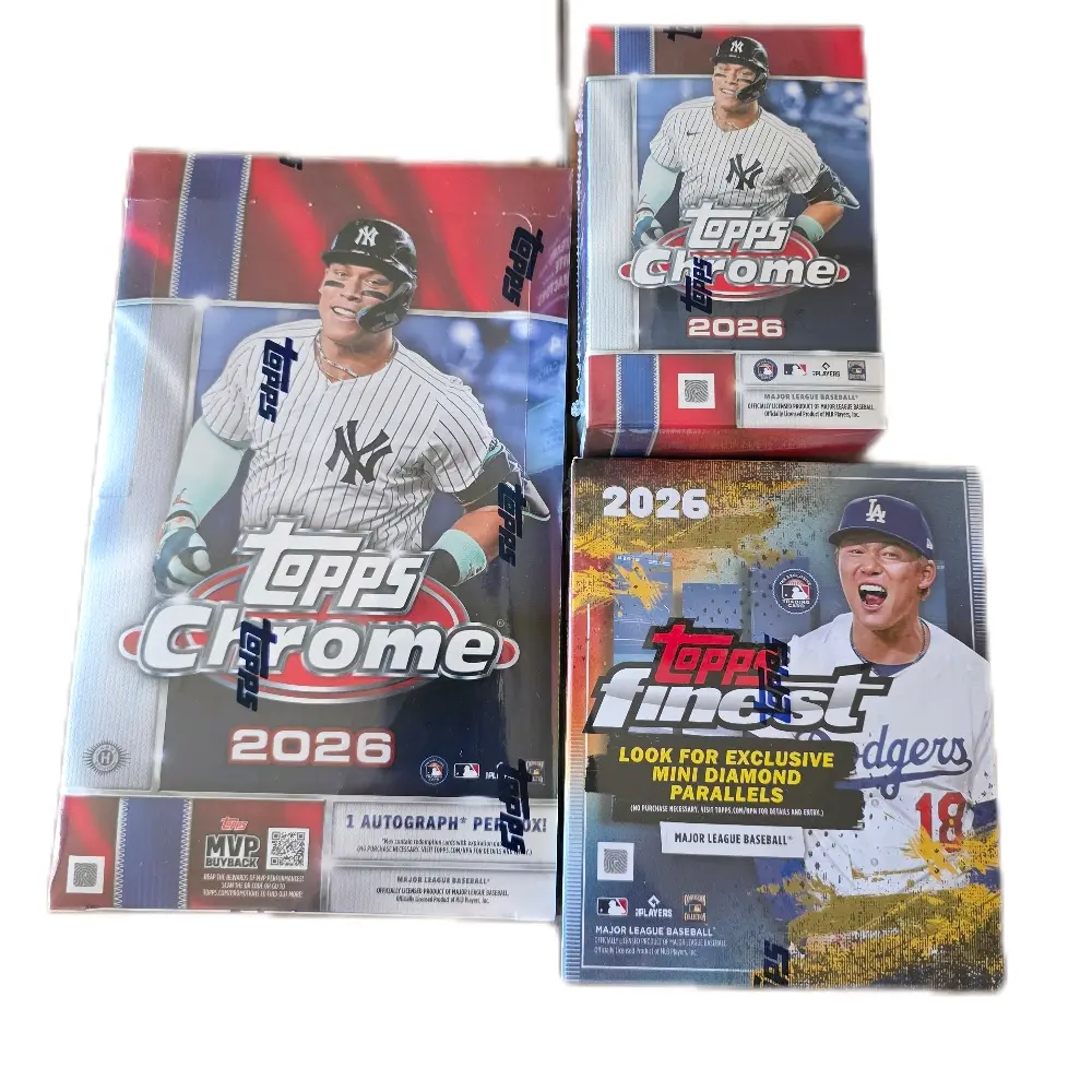 B709- 1-2026 Topps Chrome Baseball Hobby, 1-2026 Finest Mega and 1-2026 Topps Chrome Blaster Box Break