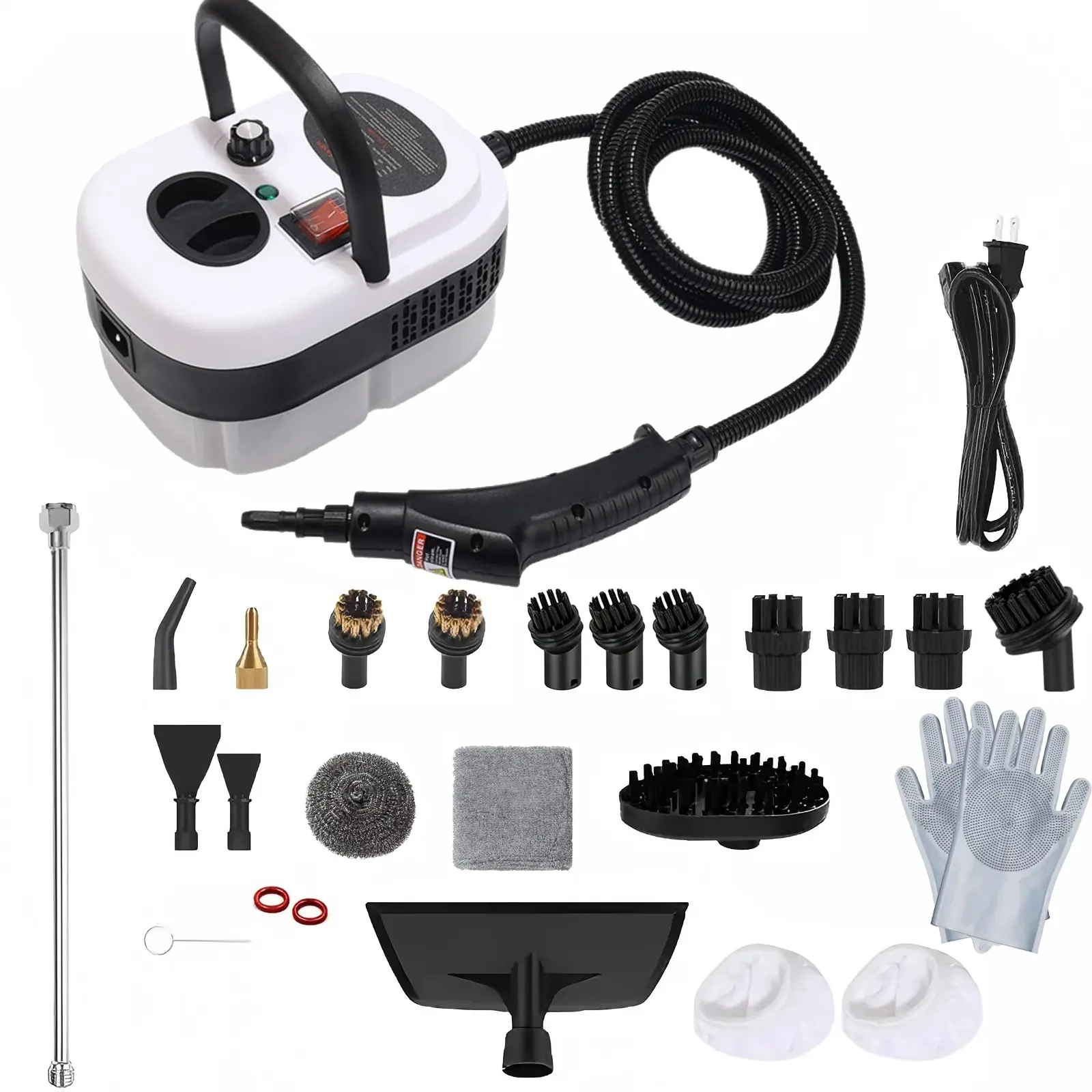 All-in-One Steam Cleaners Portable Handheld Steam Cleaner with 24 Accessories, ,Adjustable Levels, Fast Heat-Up Steamer for Kitchen, Bathroom, Tile & Car Cleaning | Efficient Grease Dirt Remover, for Household & Auto Care