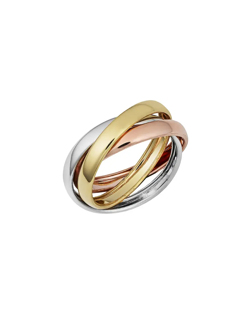 14K Italian Gold Tri-Tone Rolling Ring