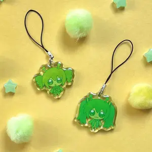 Alien Miku Teto Keychain, Cute Kawaii Accessories, Perfect Gift for Fans of Vocaloid & Otaku Culture, Cute, Durable, And Perfect For Bags, Keys, Or Gifts. Great For Daily Use Or As Thoughtful Little Gifts For Your Friends And Yourself.