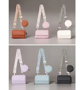 Vegan leather Crossbody bag with wallet duo
